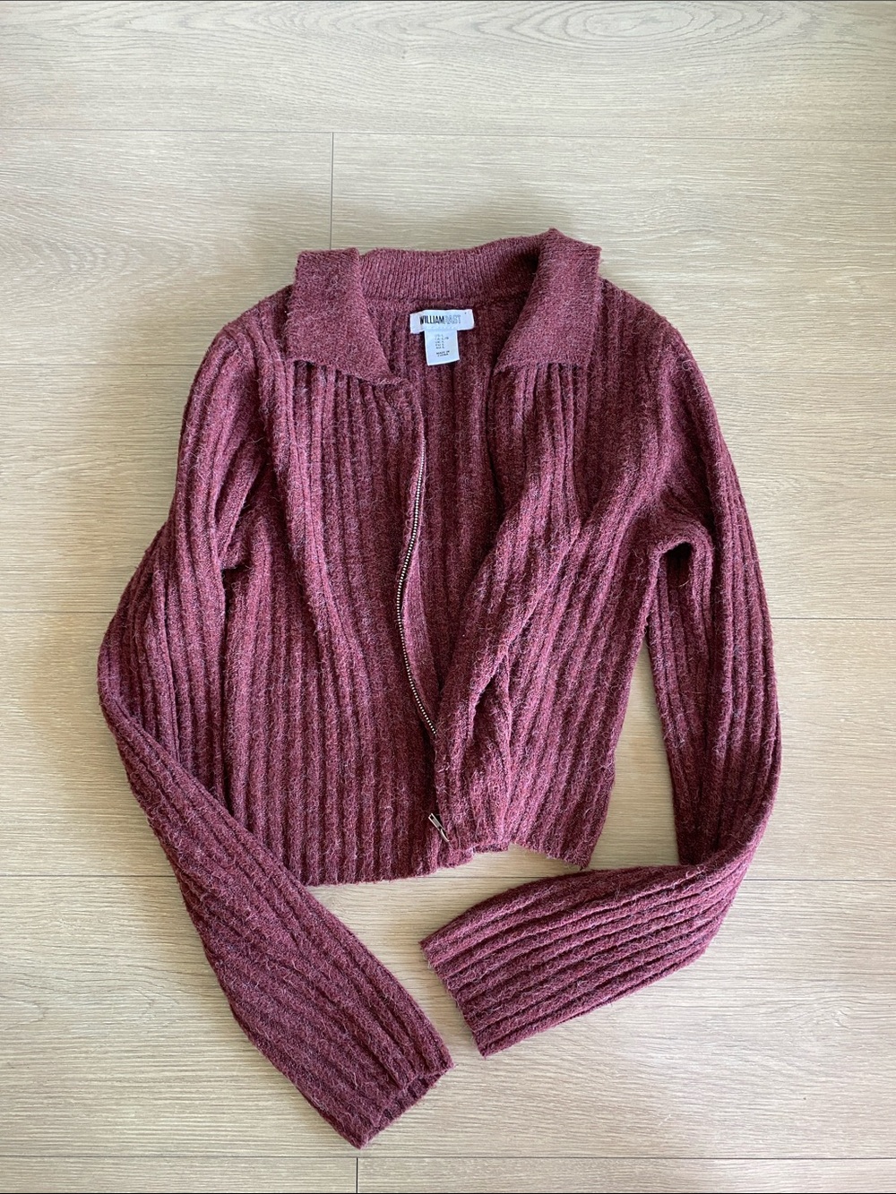 William Rast Red Knit Zip Up - Picture 3 of 3